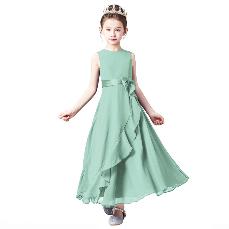 robe princesse fille verte scaled